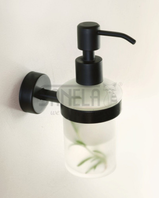 Нержавеющий держатель стеклянного дозатора мыла SLZD 14N арт: 62141 Sanela Чехия (фото, схема)