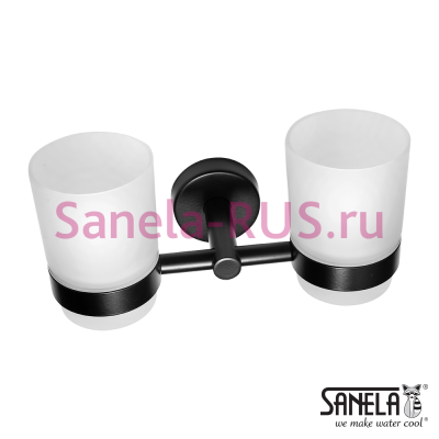 Нержавеющий двойной держатель со стаканами SLZD 15N арт: 62151 Sanela Чехия (фото, схема)