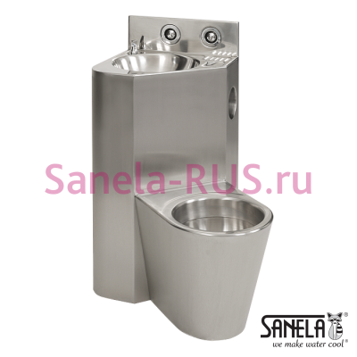 Угловой унитаз направо с умывальником SLWN 08ZP арт: 94084 Sanela Чехия (фото, схема)