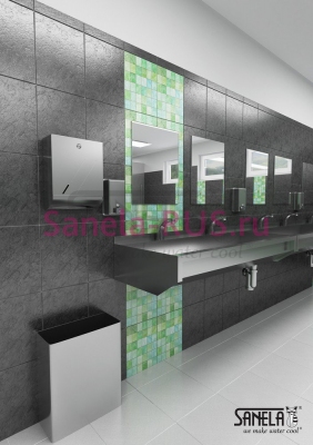 Нержавеющее подвесное мусорное ведро SLZN 23X арт: 75236 Sanela Чехия (фото, схема)