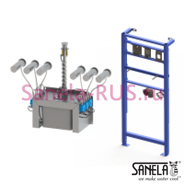 Комплект SLZN 83ER2 (2 дозатора, бачок 6л, рама)