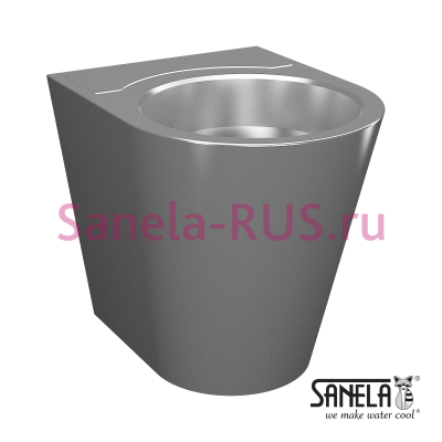 Антивандальный нержавеющий напольный унитаз SLWN 05 арт: 94050 Sanela Чехия (фото, схема)
