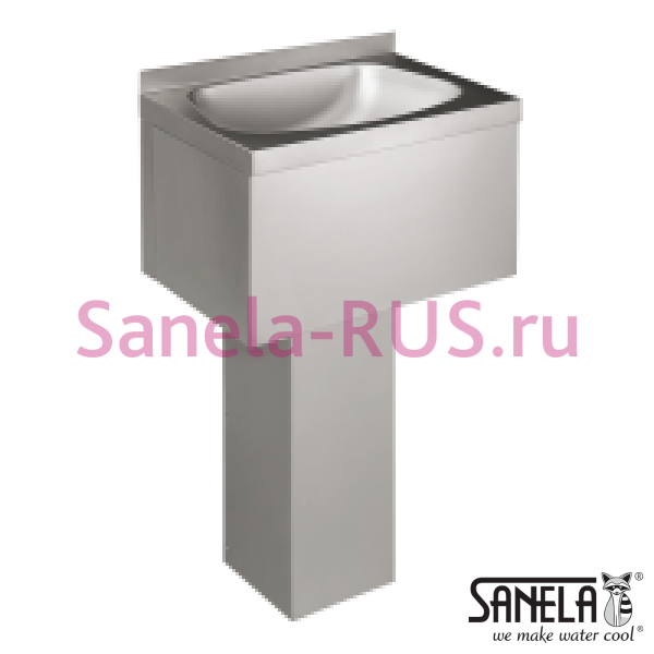 Нержавеющая раковина с пьедесталом SLUN 57