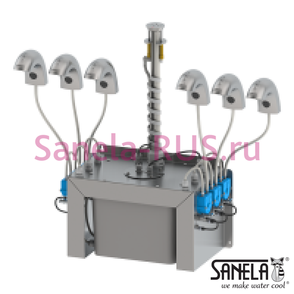 Комплект 2 автоматических крана с дозатором мыла SLU 45M2