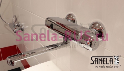 Настенный бесконтактный смеситель SLU 25SB арт: 33259 Sanela Чехия (фото, схема)